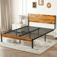thumbnail image 5 of JONPONY Full Size Metal Bed Frame with Headboard & Footboard, 800LBS Mattress Foundation, Sturdy Noise-Free Slats, No Box Spring Needed, Easy Assembly, Rust Brown, 5 of 10