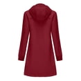 thumbnail image 4 of Women's Detachable Hood Water Windbreaker Women's Solid Color Long Sleeved Thin Coat Matching with Various Outfits Hand Wash, 4 of 6