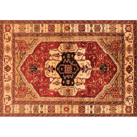 Ahgly Company Indoor Rectangle Persian Orange Traditional Area Rugs, 3' x 5'