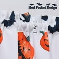 thumbnail image 2 of Cafe Curtains Length, Pumpkins/Bats/Witch Hat/Lanterns Printed Halloween Decorations Short Tier Curtains for Kitchen Half Window Curtains for Bathroom Decor,24 Inch, 2 of 7