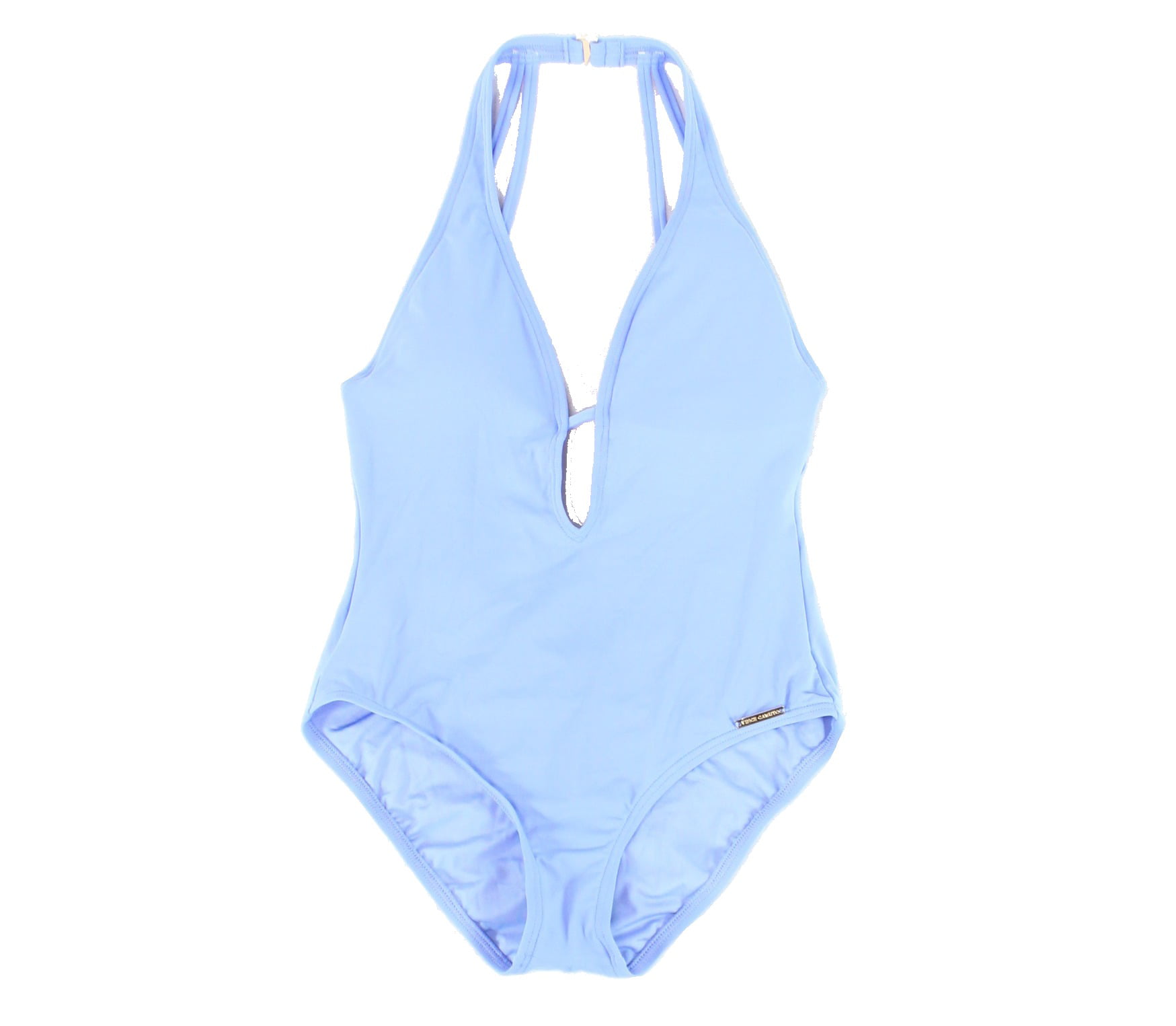Vince Camuto - Womens Plunge Halter One-Piece Swimsuit 12 - Walmart.com ...