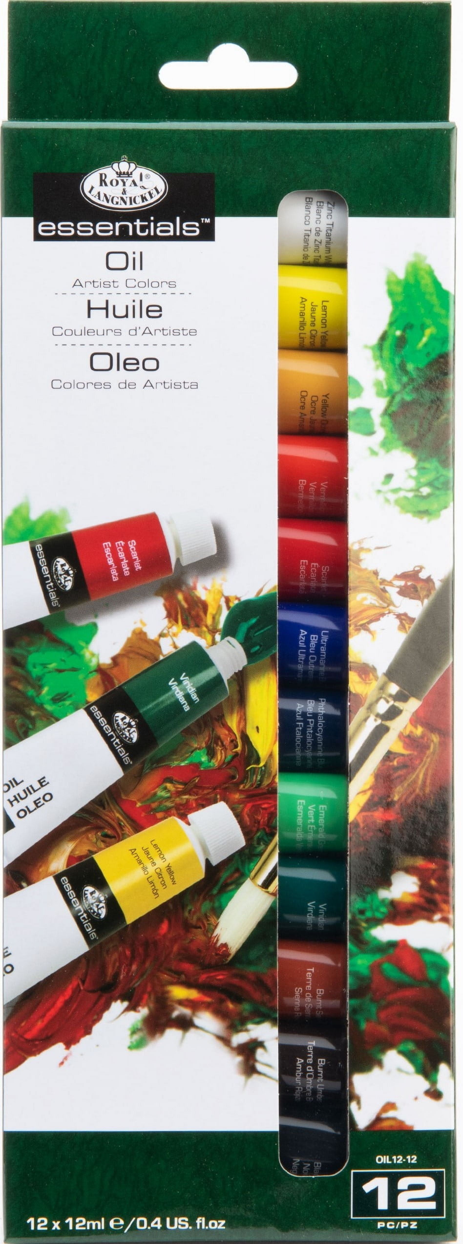 (3 pack) Royal & Langnickel Essentials 12ml Assorted Colors Artist Oil Paint