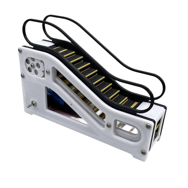 Modelo de escalera mecánica eléctrica impresa en 3D, equipo de exhibición de ciencia recargable, obra de arte de educación primaria DIY, pantalla
