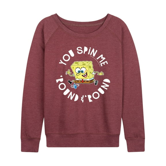 SpongeBob SquarePants - You Spin Me Round And Round - Women's Lightweight French Terry Long Sleeve Shirt