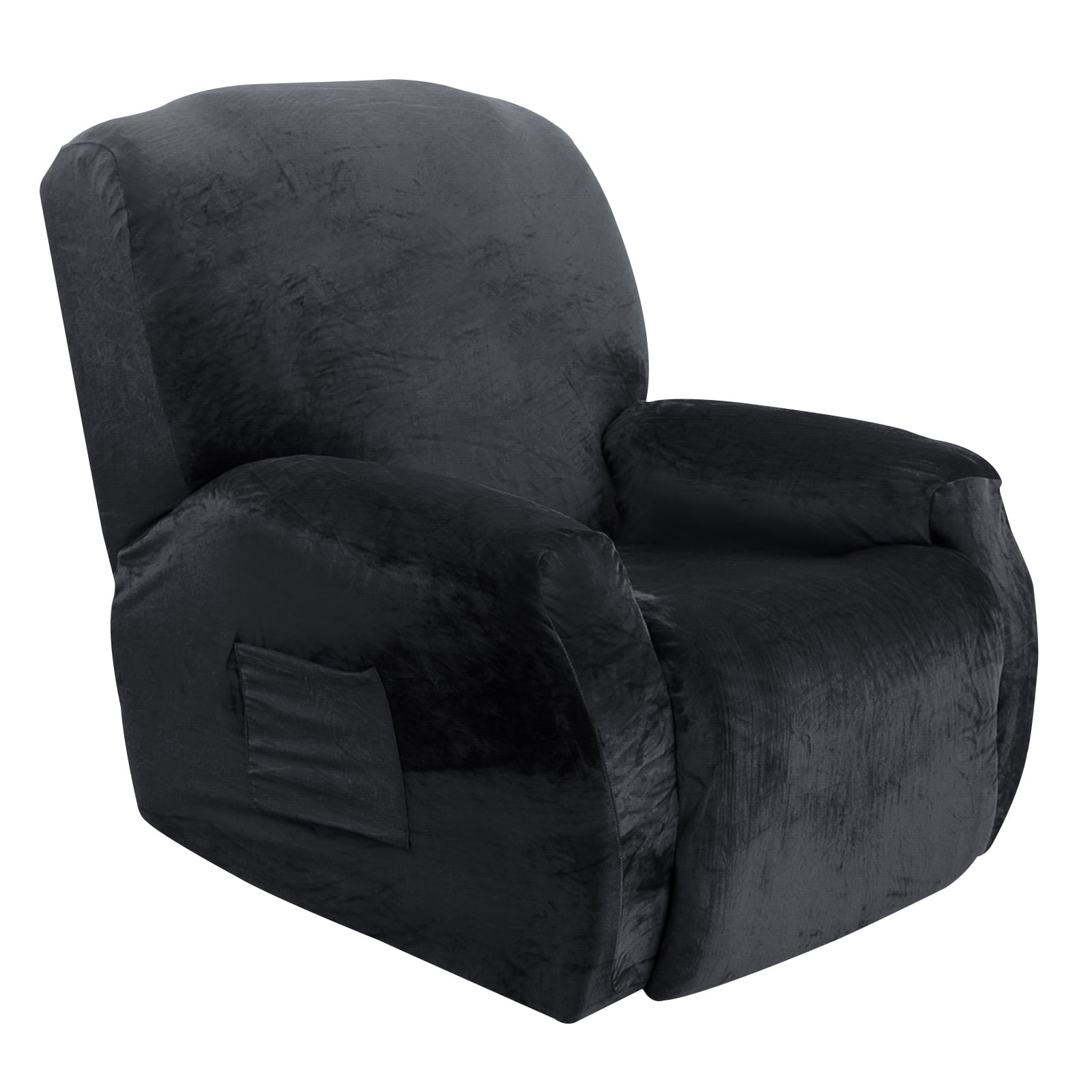 DONGPAI Velvet 4 Piece Recliner Cover Stretch Plush Soft Cover for