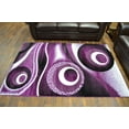 thumbnail image 4 of Premium 3D Hand Carved Modern 5x7 5x8 Rug Contemporary 1504 Purple, 4 of 9