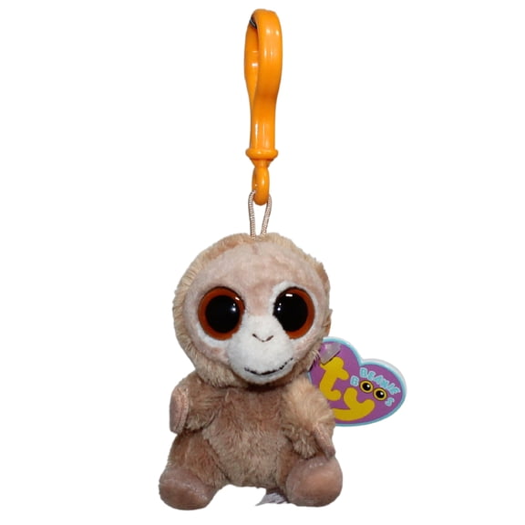 Ty Beanie Boos (Plastic Key Clip) - Tangerine the Orangutan  – Solid Eyes  - Stuffed Animal