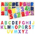thumbnail image 1 of 1 Set Wooden Letters Numbers Colored Wooden Letters Spelling Letters Early Learning Supplies, 1 of 5