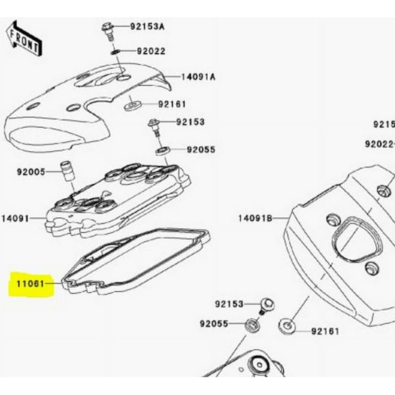 Kawasaki OEM Replacement Valve Cover Gasket Vulcan 900 11061-0261