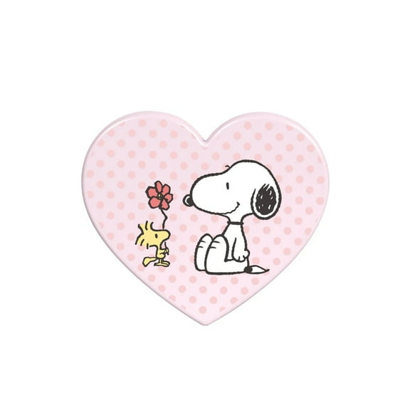 Impressions Vanity Peanuts Snoopy Swivel Heart Bow LED Compact Mirror with 3x Top Magnified Mirror