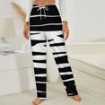 thumbnail image 3 of Animal Print Zebra Winter Female Pants Flannel High Waist Women Pants Lady Warm Straight Leg Plush Trousers, 3 of 7