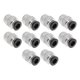 thumbnail image 1 of Conectores de aire de 1/4" con rosca macho, 10 piezas, tono negro y plata, 1 of 1
