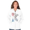 thumbnail image 3 of Popeye the Sailor Man USA Patriot Zip Up Hoodie Men's Women's Brisco Brands M, 3 of 6