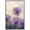 WHITE, variant on wall26 Framed Canvas Print Wall Art Watercolor Dot Explosion Purple Dandelions Floral Botanical Illustrations Modern Art Rustic Scenic Colorful for Living Room, Bedroom, Office - 24"x36" Wh