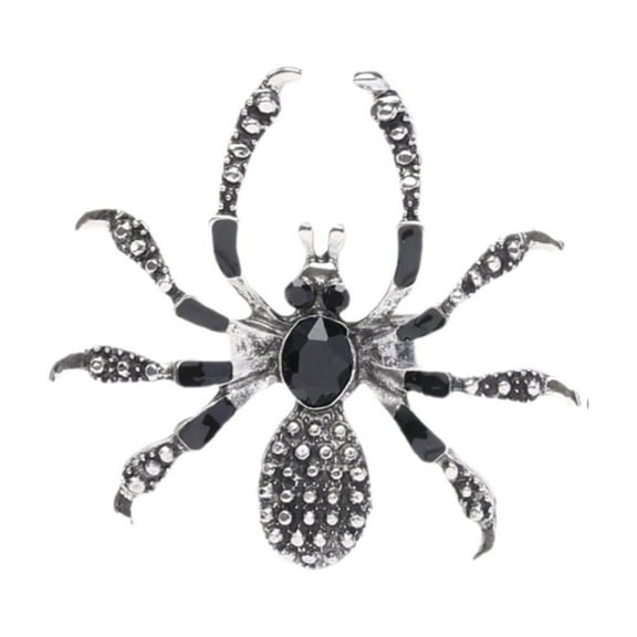 Women's Spider Rings - Elastic Soft Band Silk Scarf Holders - Lead & Nickle Free - Halloween Costume Accessories