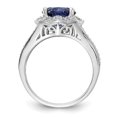thumbnail image 2 of Solid 925 Sterling Silver Purple Color CZ Cubic Zirconia and White CZ Cubic Zirconia Anniversary Ring Band Size 6, 2 of 6