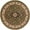 Green, variant on Medallion Kashan Traditional Round Rug, Black - 3 ft. 11 in.