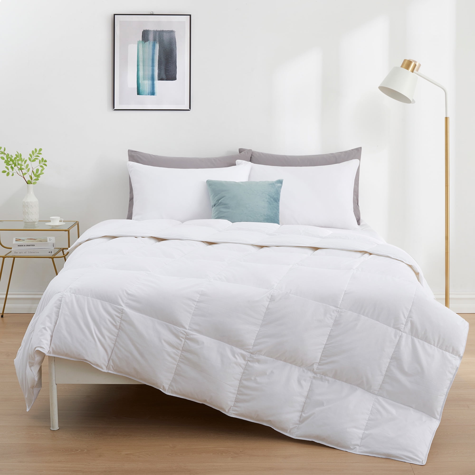Puredown Premium Lightweight White Down Comforter, 600 Fill Power