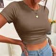 thumbnail image 1 of Camiseta corta ajustada para mujer,Camiseta de manga corta para mujer Camiseta corta ajustada para mujer Camiseta corta ajustada para mujer Durabilidad probada en el tiempo, 1 of 6