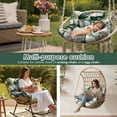 thumbnail image 4 of Eurhowing 4" Thick Egg Chair Cushion Replacement, Waterproof & Non-Slip Outdoor Patio Swing Chair Cushions, High-Density Soft Hanging Basket Seat Cushion, Hawaiian, 4 of 9