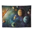 thumbnail image 5 of PRATYUS Outer Space Planet Tapestry, Universe Galaxy Solar System Earth Art Tapestries Wall Hanging for Kids Men Bedroom College Dorm Living Room Office Science Decor , Cool Hippie, 5 of 6