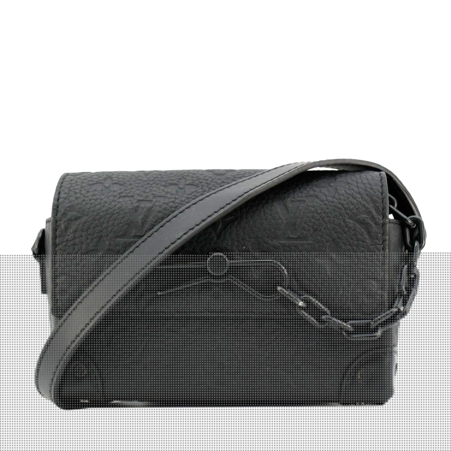 Pre-Owned LOUIS VUITTON Steamer Wearable Taurillon Leather Shoulder Bag Black