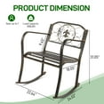 thumbnail image 6 of Ktaxon Outdoor Wrought Iron Rocking Chair Rustic, Outdoor Iron Rocker for Patio, Garden, Lawn, 6 of 9