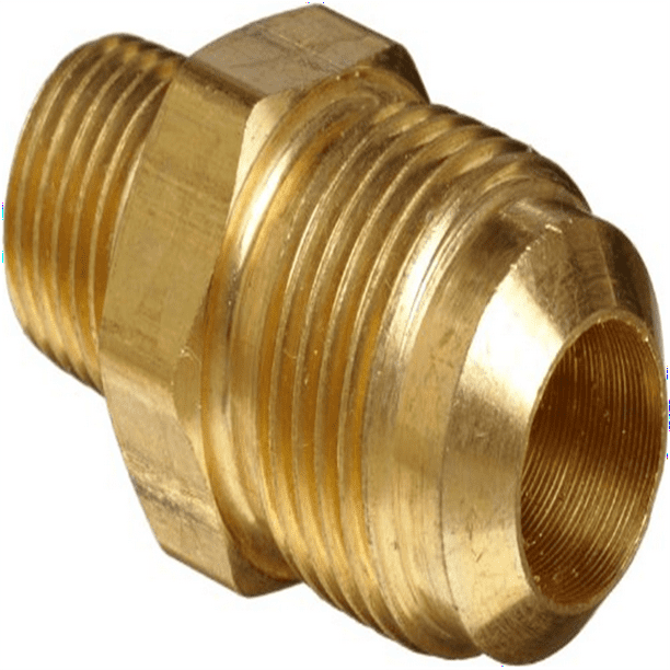 Anderson Metals Brass Tube Fitting, HalfUnion, 3/4" Flare x 1/2" Male