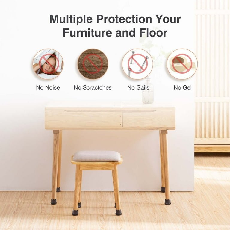 Thehomeuse 12 Pack Silicone Chair Leg Cap Floor Protectors Pad