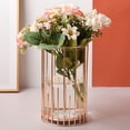 thumbnail image 4 of Jarrón de flores de metal y vidrio, jarrón decorativo con forma de tubo, decoración de flores hidropónicas. S, 4 of 9