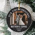 thumbnail image 2 of Photo Mr & Mrs Christmas Ornament 2025, Our First Christmas Married Ornament Gift, Custom Name Text Picture Year Wedding Anniversary Keepsake, 1st Christmas as Mr and Mrs, 2 of 5