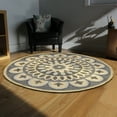 thumbnail image 5 of Ox Bay Ella 6' Round Gray Medallion Indoor Area Rug, 5 of 11