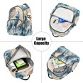 thumbnail image 5 of JIALIOU Mini Backpack Purse for Women Quilted Casual Daypack Small Travel Shoulder Bag, Wolf with Bright Moon, 5 of 7