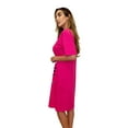 thumbnail image 2 of Just Love Short Sleeve Nightgown Sleep Dress for Women (Fuchsia - Love Sleep, X-Large), 2 of 3