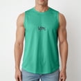 thumbnail image 2 of Gibobby Men's Cotton Linen Tank Top Shirts Casual Sleeveless Lace Up Beach Hippie Tops Bohemian Renaissance Pirate Tunic(XL,Light Blue), 2 of 9