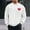 White, variant on QUNYINEY Crew Neck Sweatshirt for Men Black Casual Valentine's Day Long Sleeve Tops Pullover Drop Shoulder Loose Sweatshirts