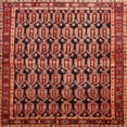 thumbnail image 1 of Ahgly Company Machine Washable Indoor Square Traditional Rust Pink Area Rugs, 7' Square, 1 of 7