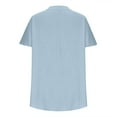 thumbnail image 4 of Jsaierl 3/4 Length Sleeve Cotton Linen Tops for Women Plus Size V Neck Shirts Fashion Graphic Petite Blouses Work Elegant Tunic Top S-2XL, 4 of 5