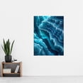 thumbnail image 4 of Artery8 Luminescent Blue Ice Glacier Abstract Canyon For Living Room Extra Large XL Wall Art Poster Print, 4 of 5
