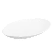 WRITWAA White Porcelain Appetizer Plate Elegant Design Versatile Serving Dish for Dining