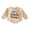 Khaki, variant on Cjfdfy Newborn Baby Boy Girls Birthday Romper Happy First Birthday As My Daddy Mommy Long Sleeve Romper Infant Cute My First Birthday Fall Winter Outfit 0-18M
