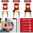 thumbnail image 6 of Christmas Chair Covers Set of 4, Christmas Decorations Stretch Removable Washable Dining Room Chair Protector Slipcovers for Xmas Decor Holiday Party Home Decoracion De Navidad (Christmas 4, 4 PCS), 6 of 6