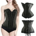 thumbnail image 2 of JFGHDG Strapless Corset Top Bustier Corset Top Gothic Corset Top Corset for Renaissance Corset Tank Tops for Women Vintage Corset Bustier Corset Black 2xl, 2 of 8