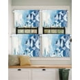 thumbnail image 2 of Ocean Fish Short Blackout Curtains 36 Inch Long Watercolor Retro Coral Marine Life Rod Pocket Kitchen Curtains, 2 Panels Thermal Insulated Room Darkening Drapes for Bedroom, 42"W x 36"L, 2 of 5
