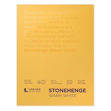 UPC: 0645248440692 | Legion Paper Stonehenge Warm White Paper Pad  9  x 12