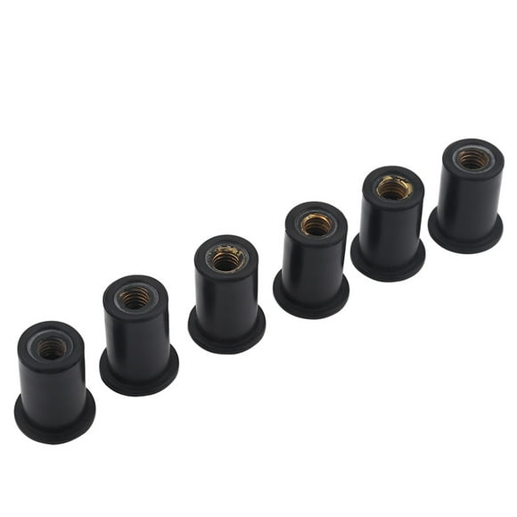 M6 Well Nutsk M6 Rubber Well Nuts Brass Rubber 6Pc M6le Rubber Well Nuts Windshields For Motorcyclesk Canoe Boats