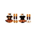thumbnail image 4 of iEFiEL Infant Baby Girls Halloween Costume Pumpkin Outfit Romper with Leg Warmer Shoes Set, 4 of 7