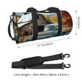 thumbnail image 2 of Lafuoo Vintage Truck Farm Scene Pattern Round Duffel Bag with Adjustable and Detachable Shoulder Strap Sports Gym Bag for Travel, Business, Sports-One Size, 2 of 6
