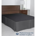 thumbnail image 2 of 400 Thread Count Luxury Pleated Bedskirt - 100% Egyptian Cotton - 14" Deep Pocket - Wrinkle-Free Box Pleated Bed Skirts - King Size - Dark Gray., 2 of 4