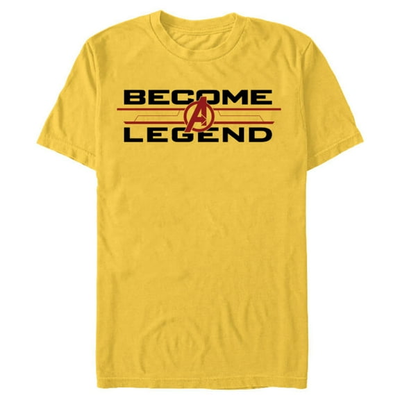 Marvel Avengers: Endgame Become A Legend - Short Sleeve Blended T-Shirt for Adults - Customized-Yellow